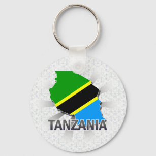 Tanzania Flag Map 2.0 Key Ring