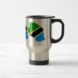 Tanzania Flag Map full size Travel Mug