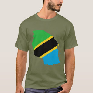 Tanzania Flag Map T-Shirt