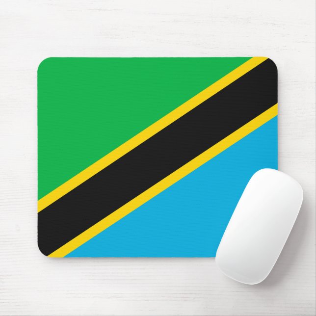 Tanzania flag mouse mat (With Mouse)
