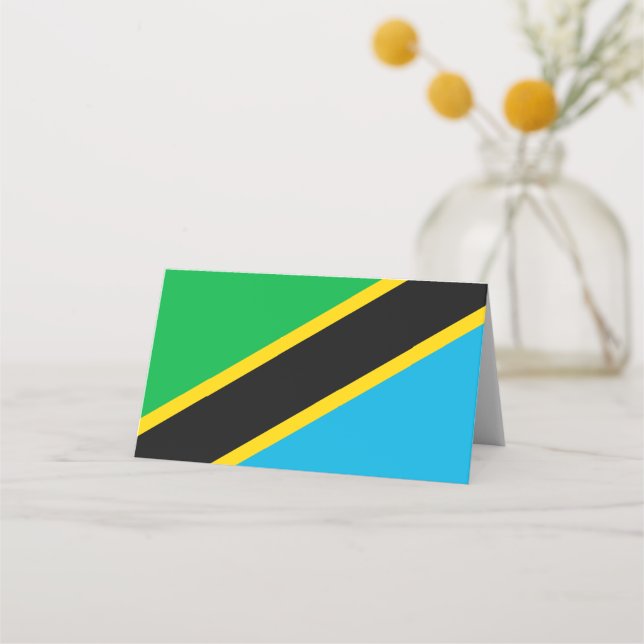 Tanzania flag place card (Front)