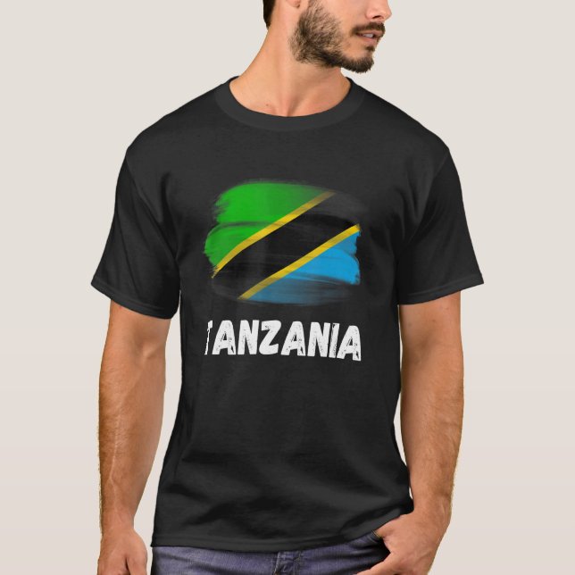 Tanzania Flag Pride Retro Tanzanian Flag Family Ma T-Shirt (Front)
