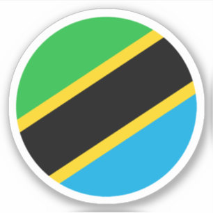 Tanzania Flag Round Sticker