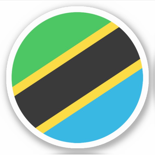 Tanzania Flag Round Sticker (Front)