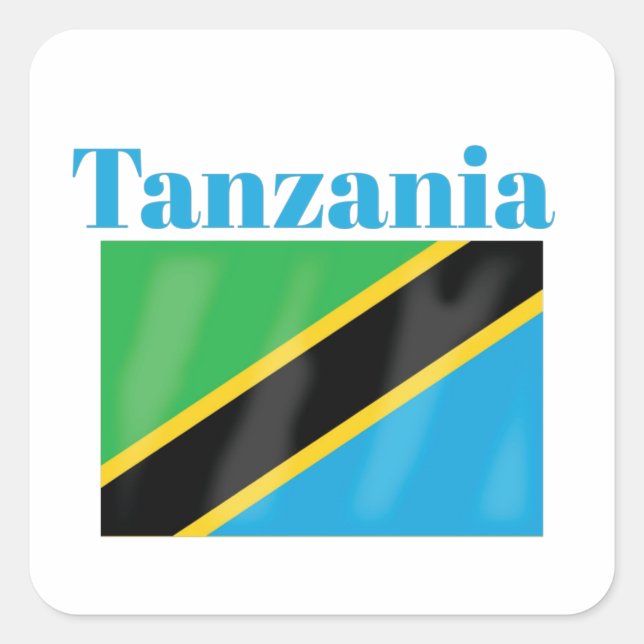 Tanzania Flag Square Sticker (Front)