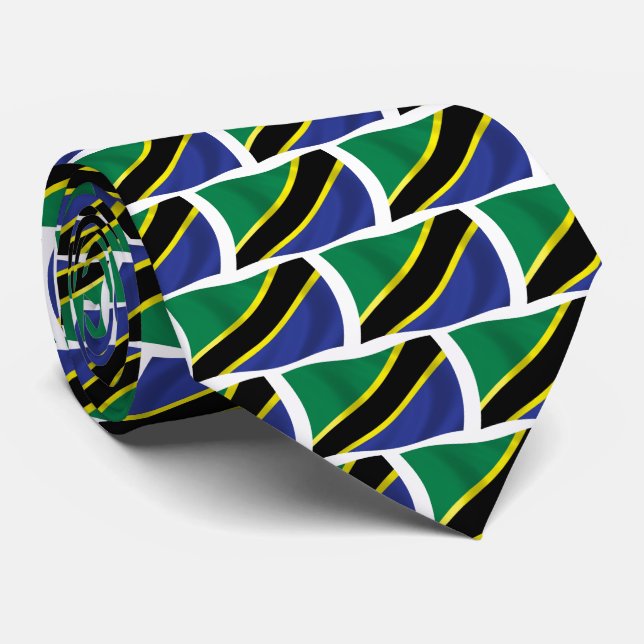 Tanzania Flag Tie (Rolled)