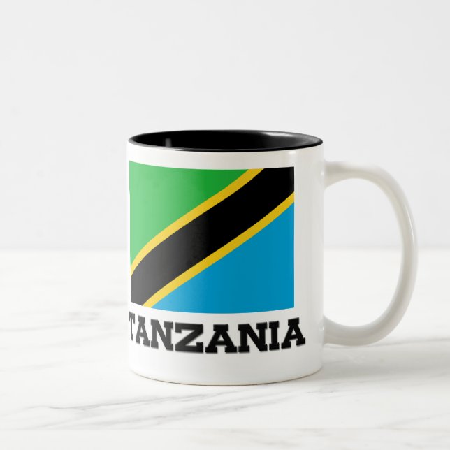 Tanzania Flag Two-Tone Coffee Mug (Right)