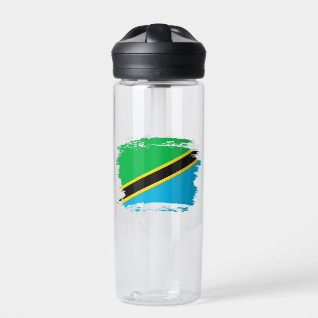 Tanzania flag water bottle (Front)