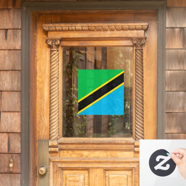 Tanzania flag window cling (Home Door)
