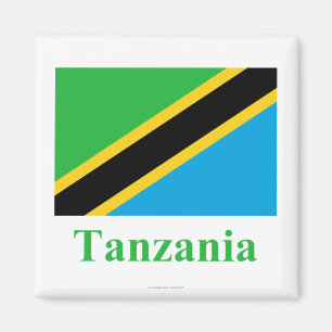 Tanzania Flag with Name Magnet