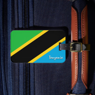Tanzania Luggage Tags, patriotic Tanzanian Flag Tag