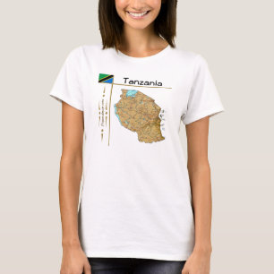 Tanzania Map + Flag + Title T-Shirt