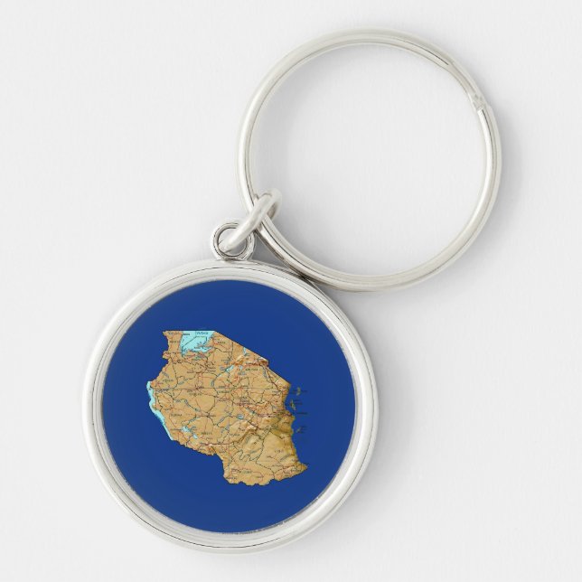 Tanzania Map Keychain (Front)
