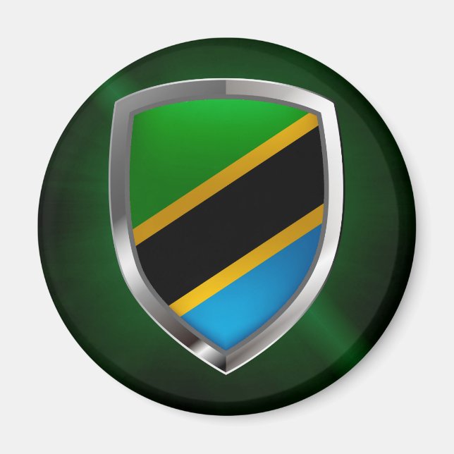 Tanzania Metallic Emblem Magnet (Front)