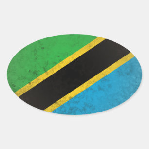 Tanzania Oval Sticker