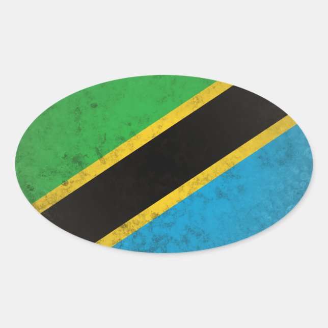 Tanzania Oval Sticker (Front)