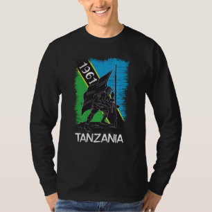 Tanzania Pride Kilimanjaro Mountain Map Flag Hoist T-Shirt