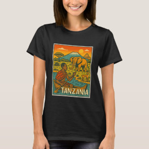 Tanzania Retro Comic Traveling Meet Me in Tanzania T-Shirt