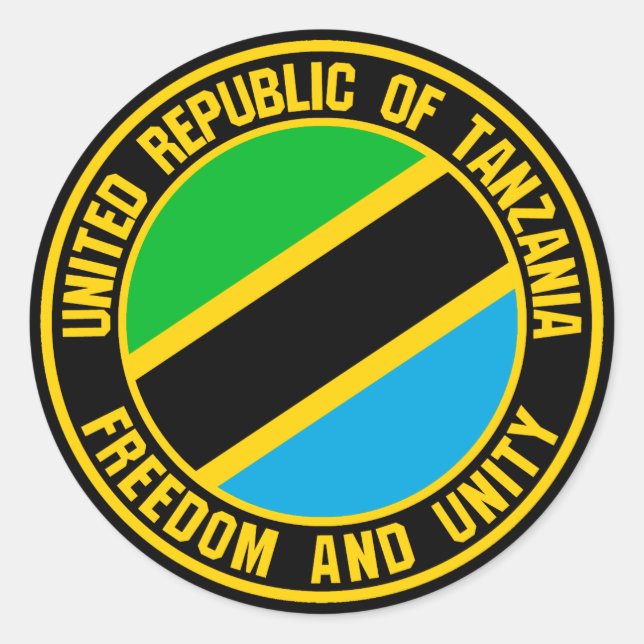 Tanzania Round Emblem Classic Round Sticker (Front)