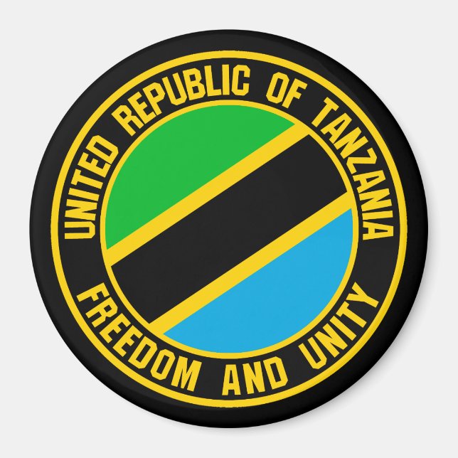 Tanzania Round Emblem Magnet (Front)