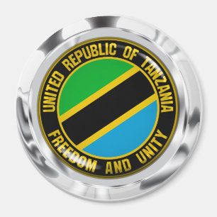 Tanzania Round Emblem Magnet