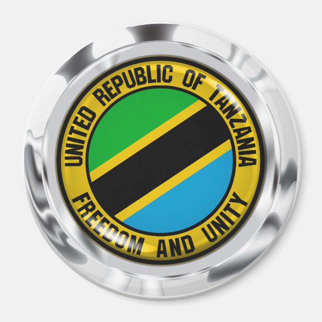 Tanzania Round Emblem Magnet (Front)