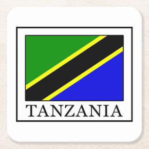 Tanzania Square Paper Coaster