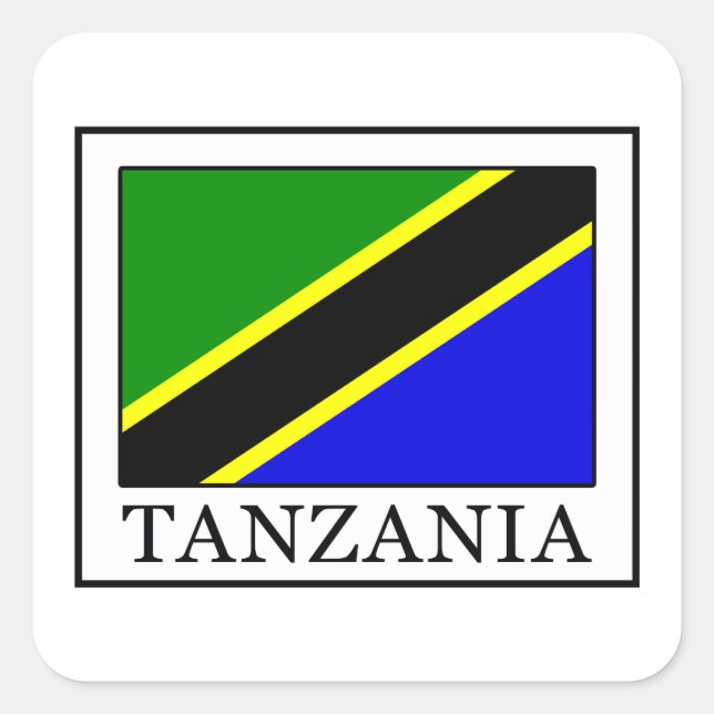 Tanzania Square Sticker (Front)