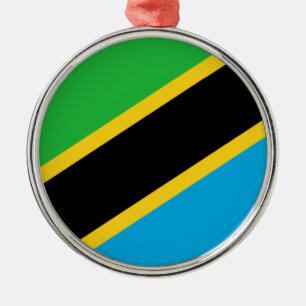 Tanzania – Tanzanian Flag Metal Tree Decoration