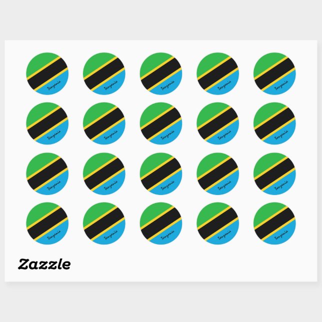 Tanzania & Tanzanian flag patriots, holiday /sport Classic Round Sticker (Sheet)