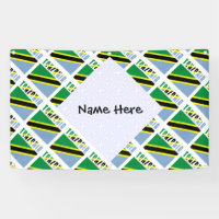 Tanzania Tanzanian Flag Tiled Black Personalizatio
