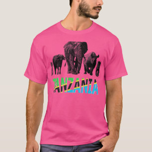 Tanzania Wildlife Big Five Safari for Tanzania Fan T-Shirt