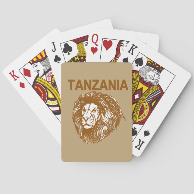 Tanzania With Lion Playing Cards (Back)