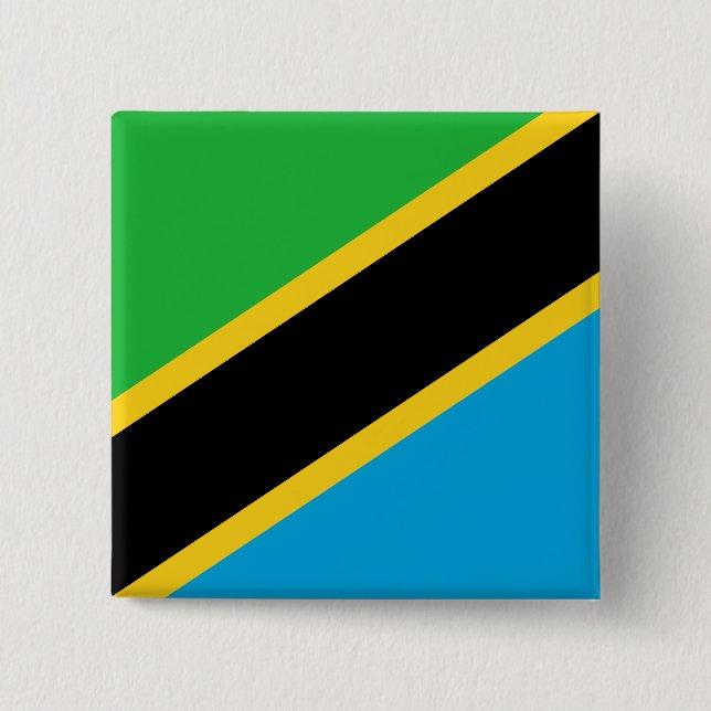 Tanzanian Flag 15 Cm Square Badge (Front)