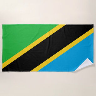 Tanzanian Flag Beach Towel