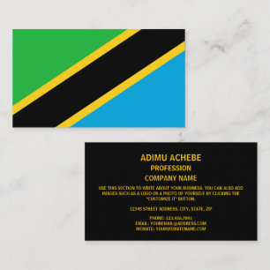 Tanzanian Flag, Flag of Tanzania Business Card