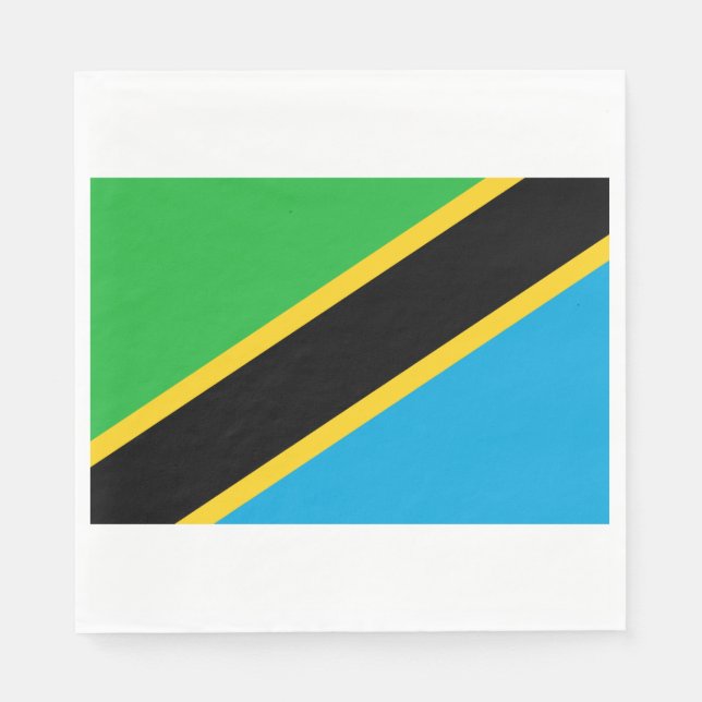 Tanzanian Flag Napkin (Front)