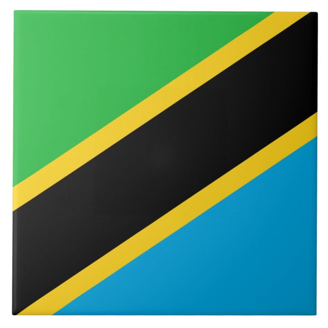 Tanzanian Flag Tile (Front)