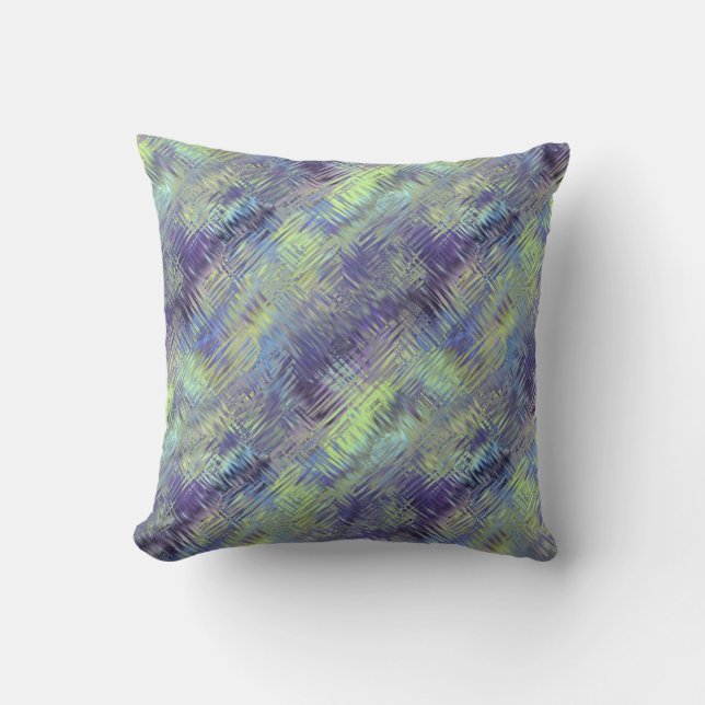 Tanzanite Blue Liquid Pattern Cushion (Front)