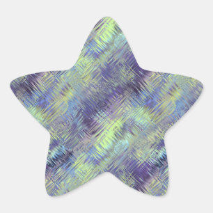 Tanzanite Blue Liquid Pattern Star Sticker