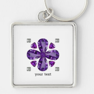 Tanzanite Diamond Art, Purple Key Ring