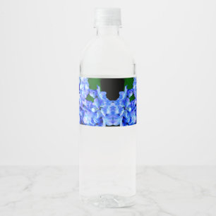 Tanzanite  Hydrangeas Water Bottle Label