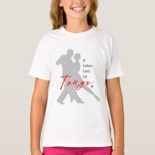 Tanzende Tango Paar Silhouette mit Inschrift T-Shirt