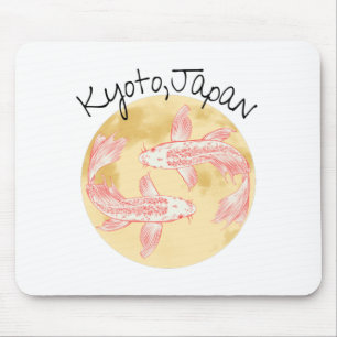 Tao Feng Shui Koi - Golden Earth - Kyoto, Japan Mouse Mat