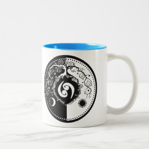 Tao Inspired Tree of Life Design for Cancerian's Two-Tone Coffee Mug