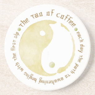 tao of coffee mug coaster