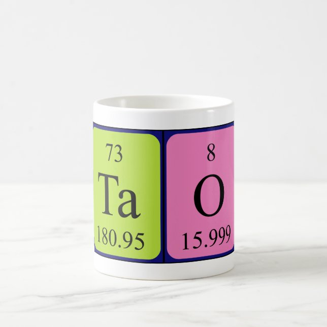 Tao periodic table name mug (Center)