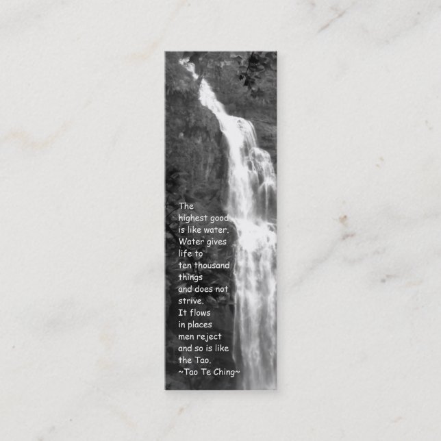 Tao Te Ching Bookmark/Photography Mini Business Card (Front)