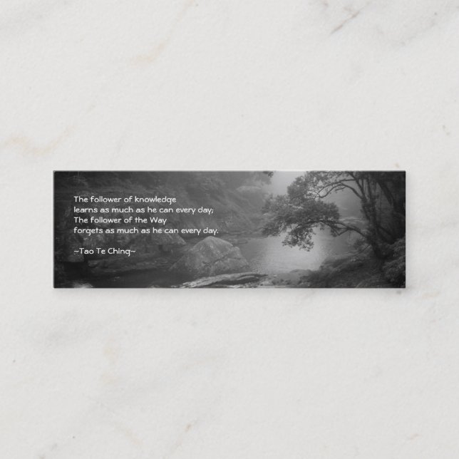 Tao-Te-Ching No.5/ Bookmark Mini Business Card (Front)