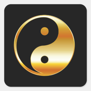 Taoism- Daoism- Ying and Yang symbol Square Sticker